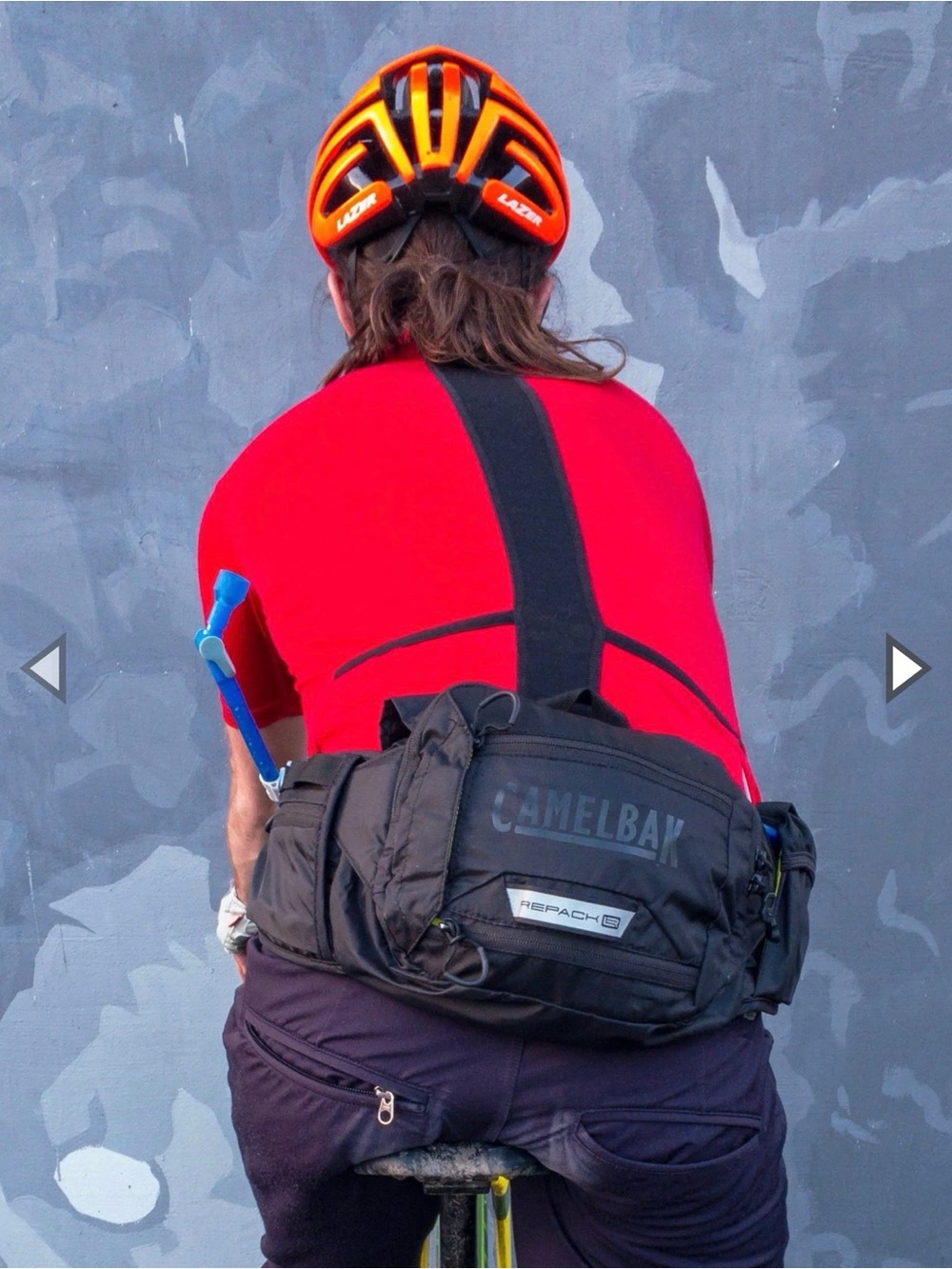 CamelBak Black Hydration Waist Pack with Blue Bite Valve